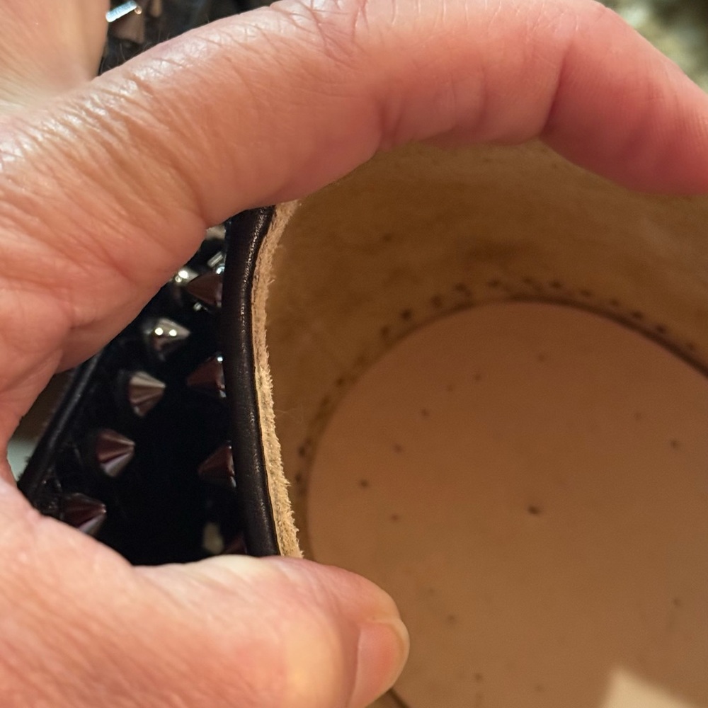 Christian Louboutin Black Studded Loafers 45.5 or size 12.5. Gorgeous shoe !! - Picture 8 of 9